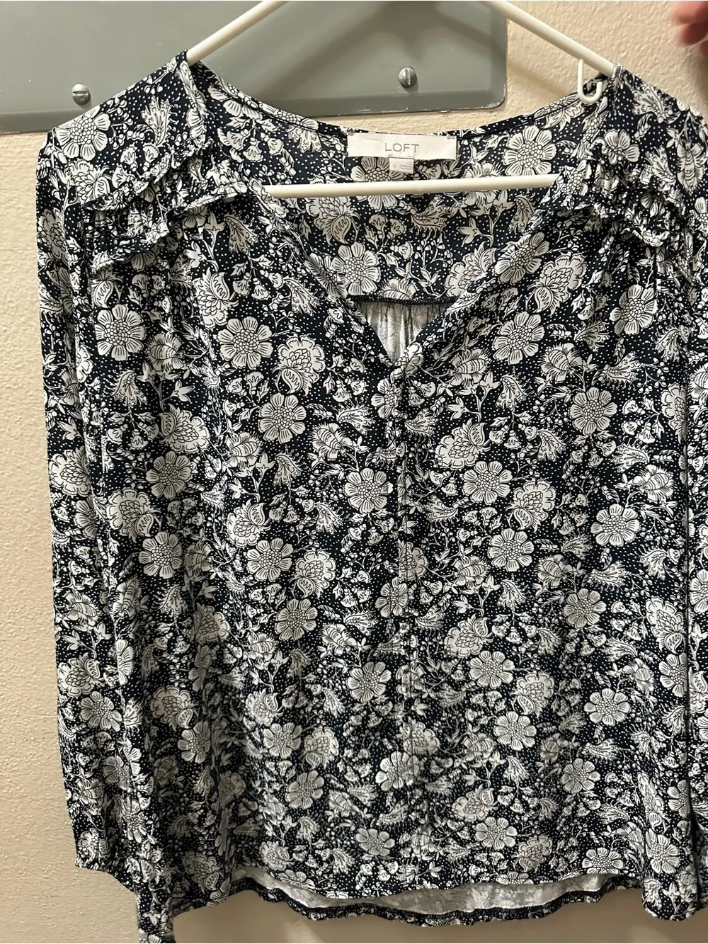 LOFT blouse navy